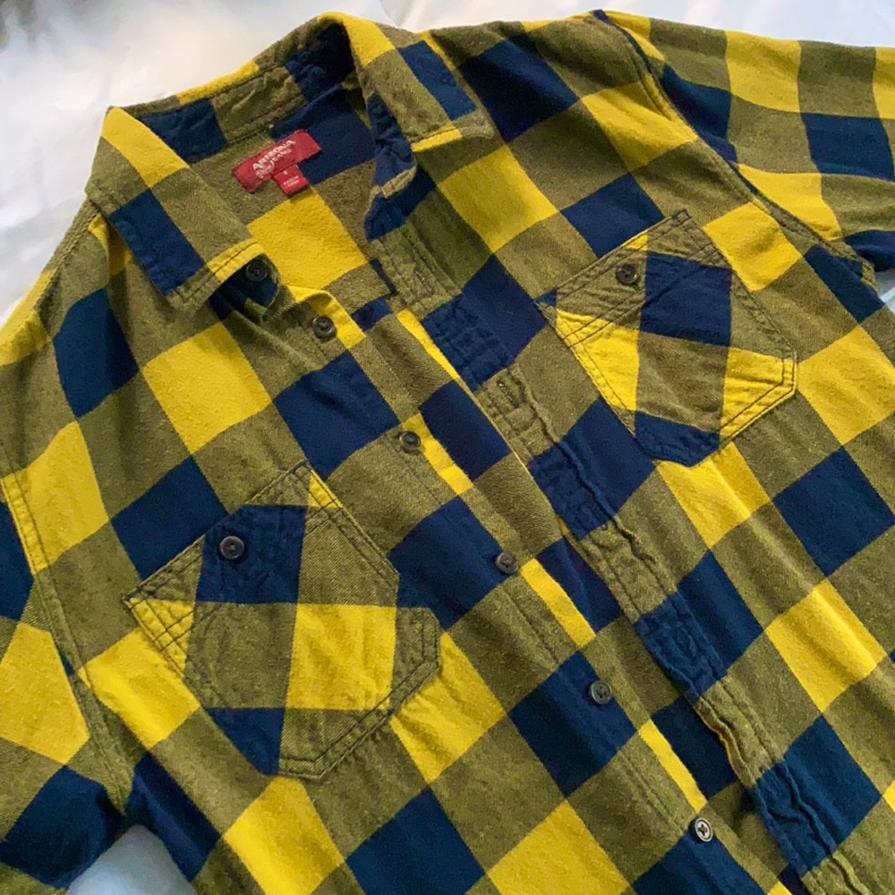 Arizona Yellow/Blue Button Up